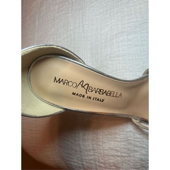 New Marco Barbabella Silver Ankle Strap Stilettos - Picture 5 of 9